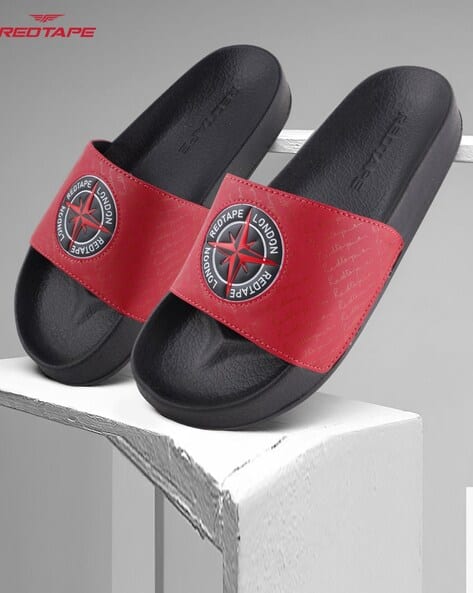 Men Logo Embossed Slides