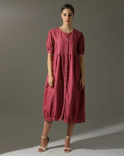 plus size a line dress size 8 Plus Size A Line Flowy Dresses Long Sleeve V Neck main image 0