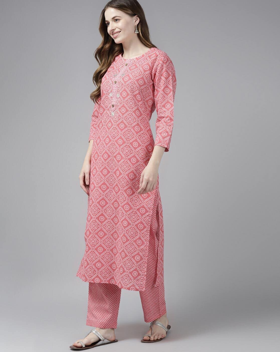 Buy Pink Kurta Suit Sets for Women by YUFTA Online