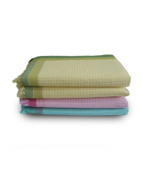 ATHOM LIVING Pack of 4 Cotton Premium Bath Towels