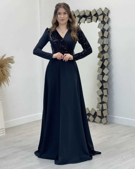 Buy Black Dresses Gowns for Women by Thapnath Online Ajio