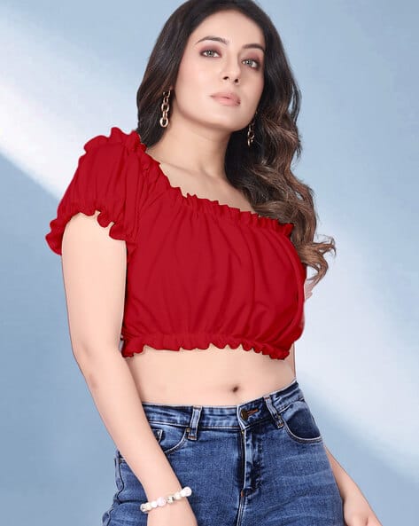 Buy Red Tops for Women by Kahara Online