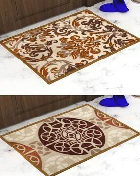 athom living Pack of 2 Anti-Slip Printed Doormats-picture-0