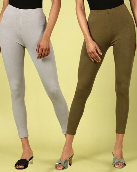 Buy Olive Green Leggings for Women by DeMoza Online Ajio