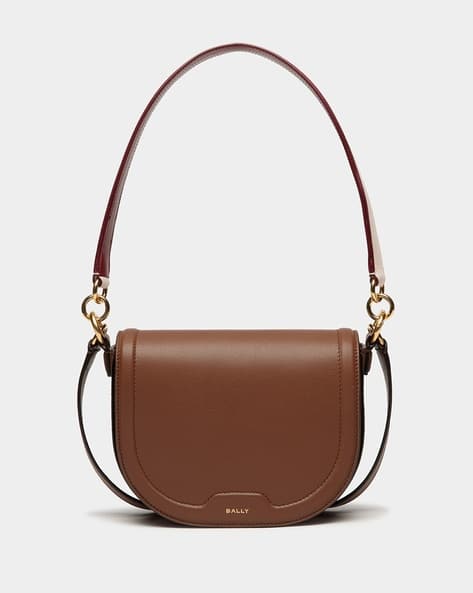 Buy Bally Code Flap Crossbody Bag | Brown Color Women | AJIO LUXE