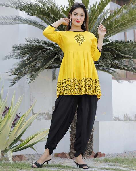 Buy Mustard Kurta Suit Sets for Women by TARANJAL Online Ajio