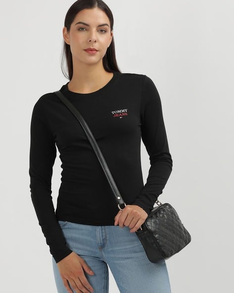 Women Essential Logo Slim Fit Long Sleeves T-Shirt