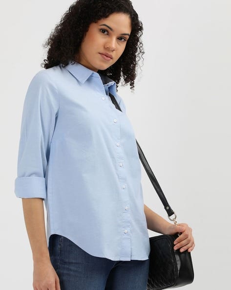 Women LIC Relaxed Fit Oxford Shirt