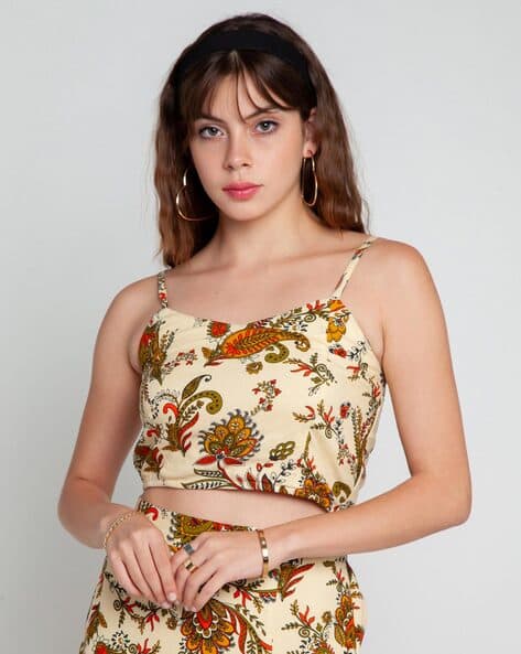 Zink London Floral Print Sleeveless Top
