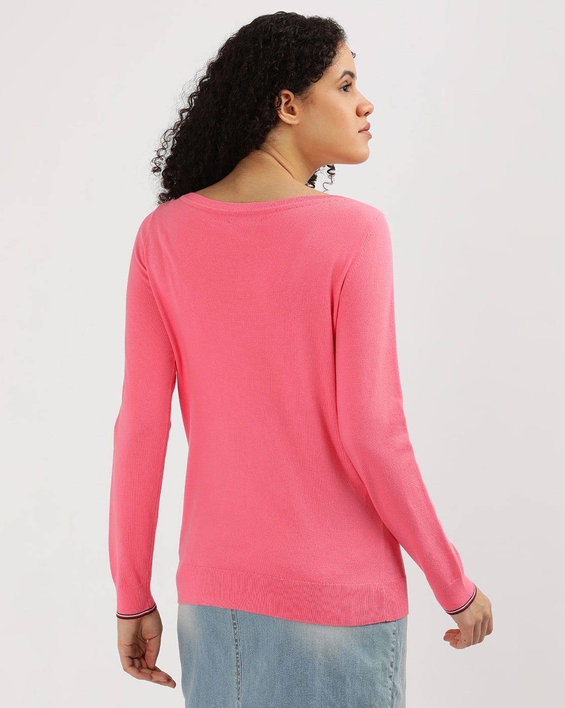 Women New IVY Boat-Neck Sweater with Long Sleeves