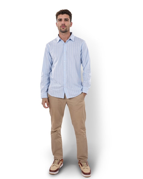 Celio Men Striped Regular Fit Shirt