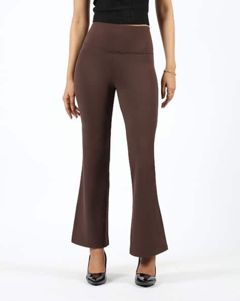 Buy Barkha Brown Trousers Pants for Women by BLISSCLUB Online
