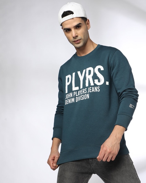 Men Typographic Print Slim Fit Sweatshirt