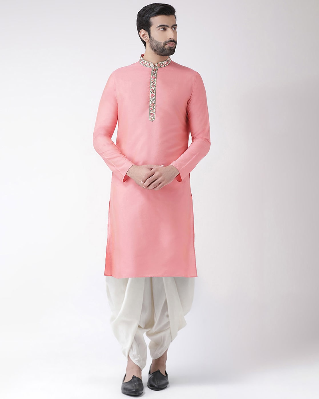 Buy Pink 2 Piece Ethnic Suit for Men by KISAH Online Ajio