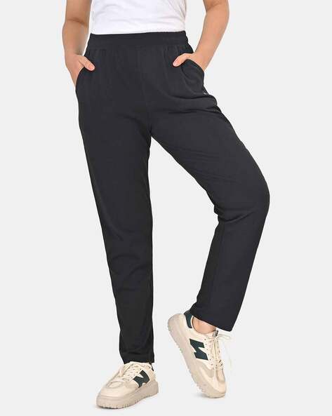 Women Straight Track Pants with Insert Pockets - Main Image