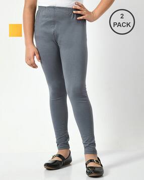 indiweaves Girls Pack of 2 Leggings with Elasticated Waistband-picture-13
