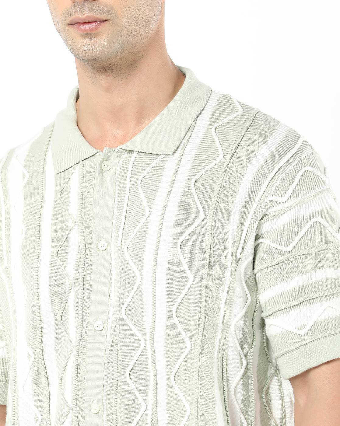 Buy Mint Green Shirts for Men by Altheory by AZORTE Online | Ajio.com