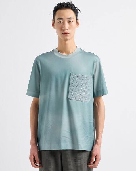 Logo Patch Regular Fit T-Shirt with Pocket