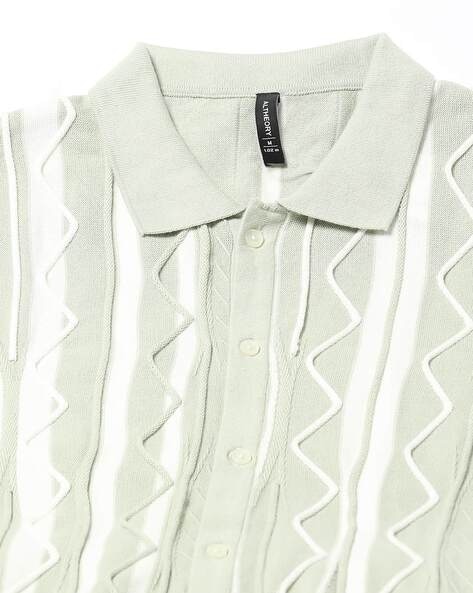 Buy Mint Green Shirts for Men by Altheory by AZORTE Online | Ajio.com