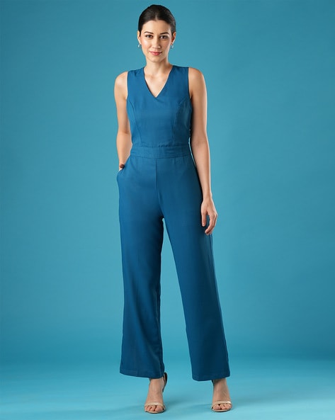 Buy Teal blue Jumpsuits Playsuits for Women by GLOBUS Online Ajio