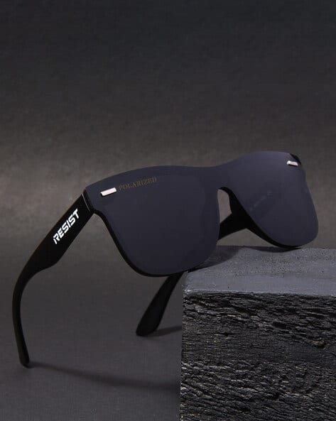 Resist Eyewear Polarised and UV Protected Black Wayfarer Sunglasses for Men