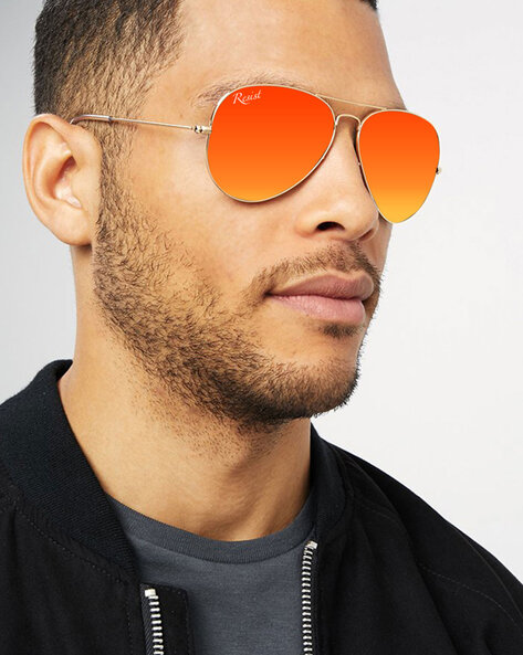 Orange tinted sunglasses mens best sale