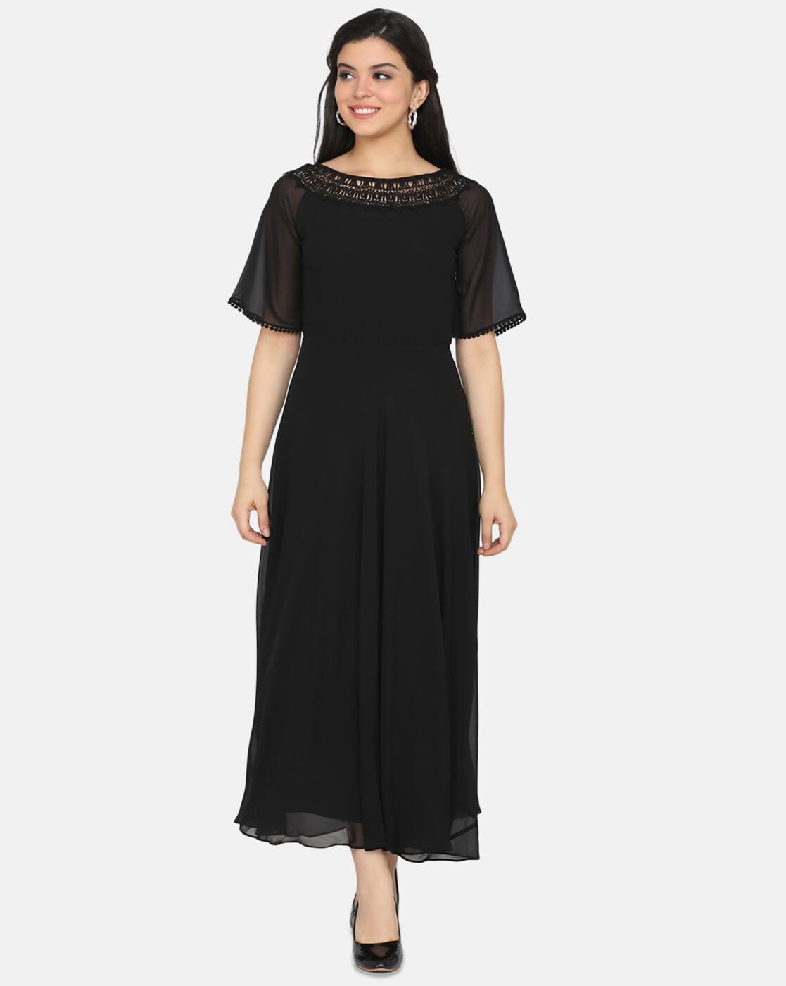 Myntra Eavan Maxi Dress Buy Black Dresses For Women By Eavan