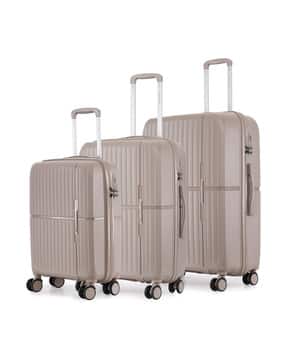 nasher miles Set of 3 Springfiled Number Lock Trolley Bags - S | M | L-picture-10
