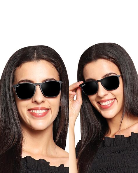 Black wayfarer sunglasses womens online