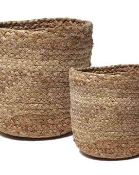 habere india Pack of 2 Handmade Jute Baskets-picture-39