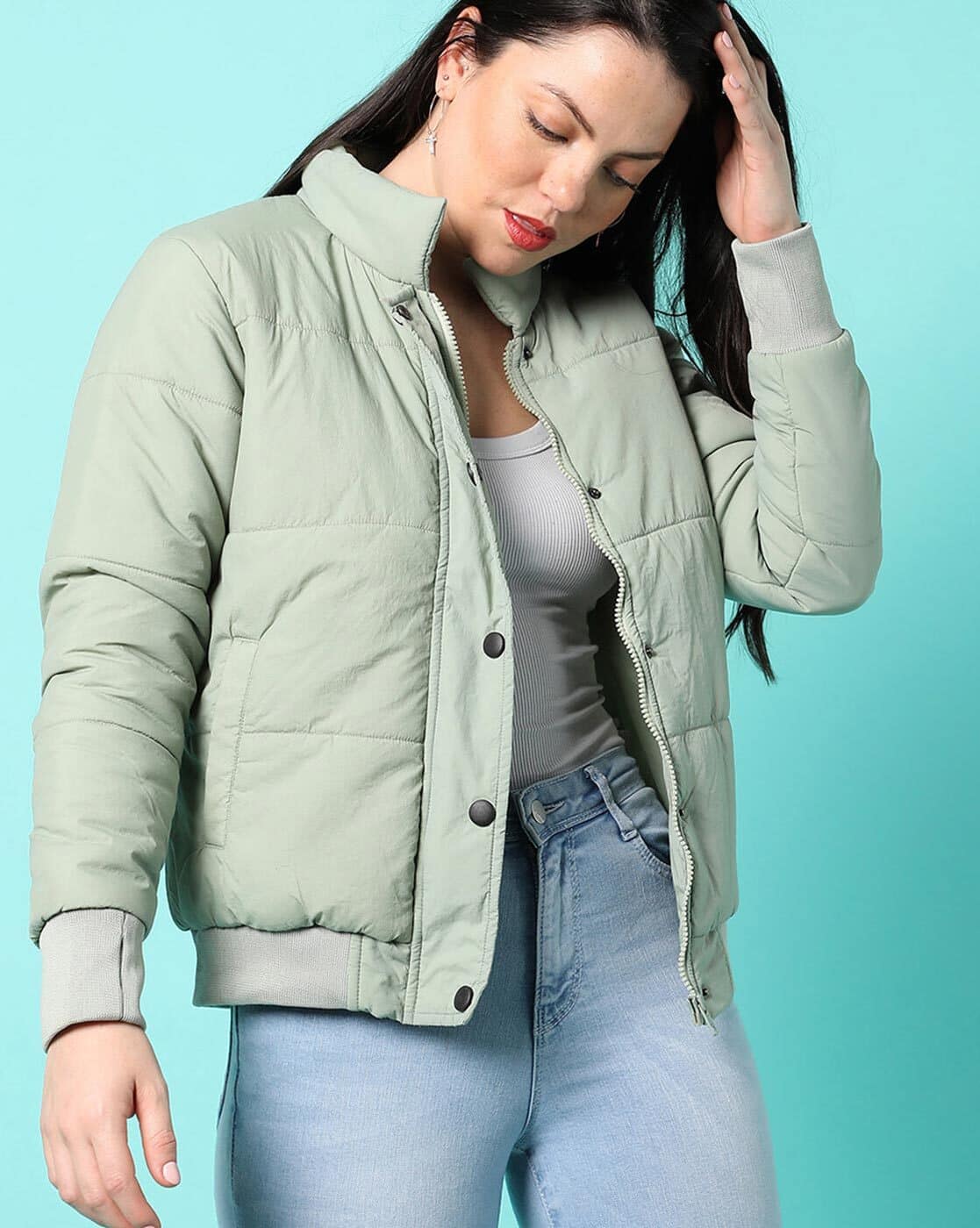Buy Light Green Jackets & Coats for Women by Campus Sutra