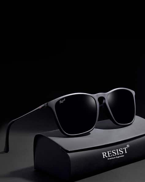 Resist Eyewear UV Protected Black Wayfarer Sunglasses for Men and Women