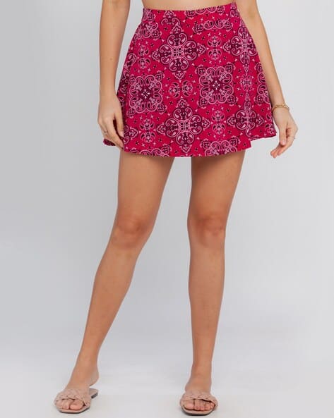 Zink London Floral Print A-line Skirt