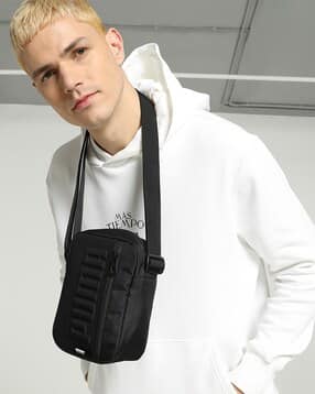 puma Logo Embossed Portable Bag with Adjustable Strap-picture-13
