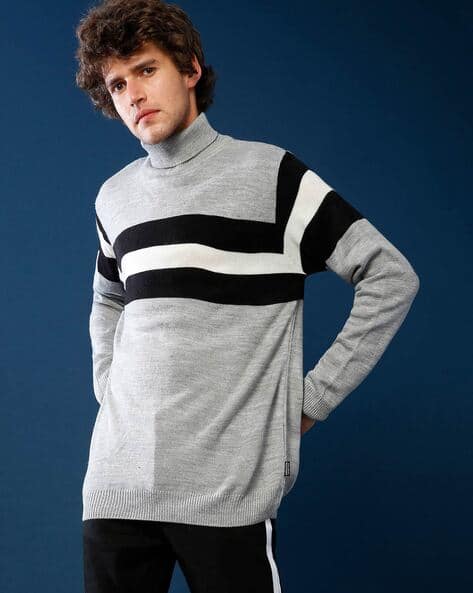 Striped crew-Neck Pullover