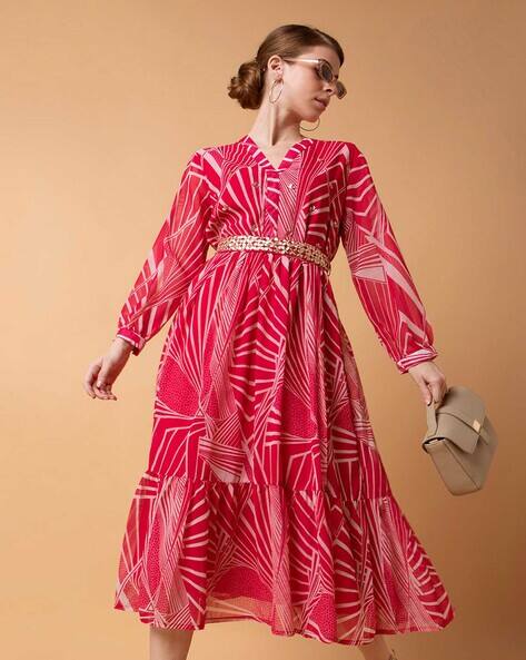 SHOWOFF Women Printed Empire Dress