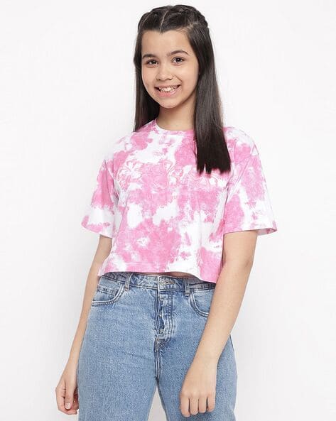 Buy Pink Tops Tunics for Girls by LI L TOMATOES Online Ajio