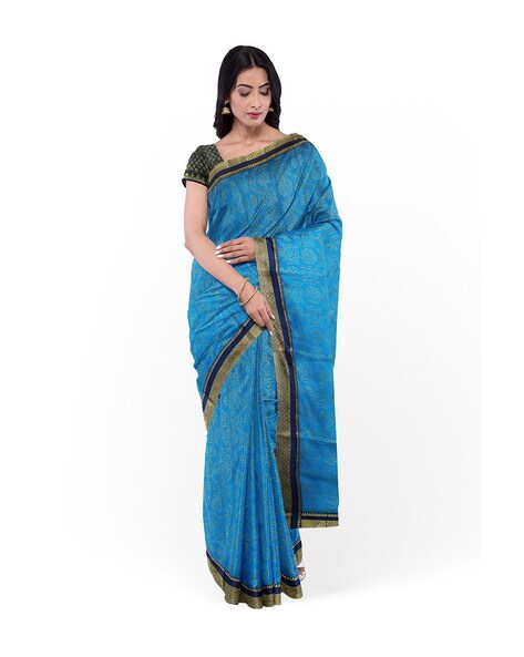 Buy Blue Sarees for Women by POTHYS Online Ajio