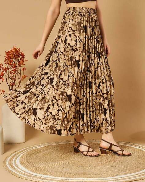 Otabu Women Printed Flared Skirt