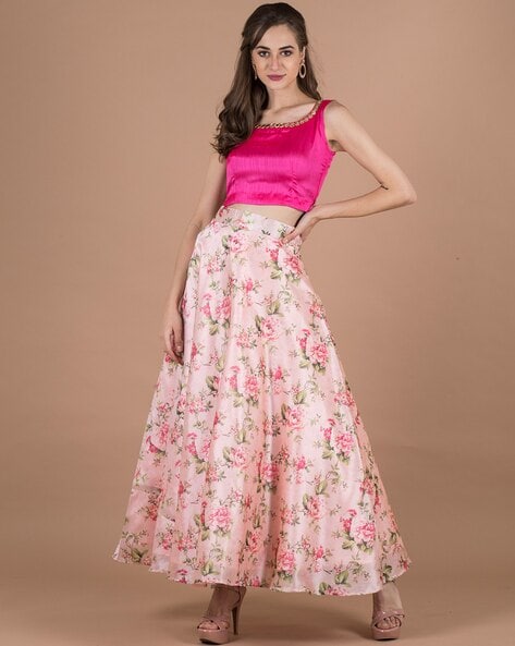 Floral Flared Skirt