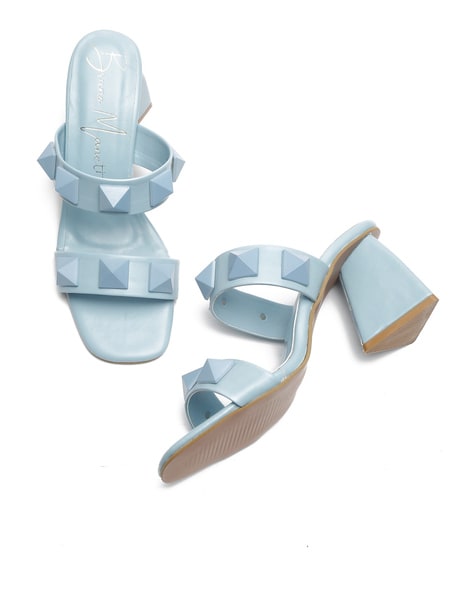 Bruno Manetti Square-Toe Chunky-Heeled Sandals