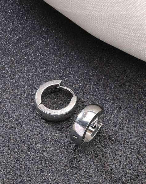 Buy Silver-Toned Earrings for Men by NVR Online