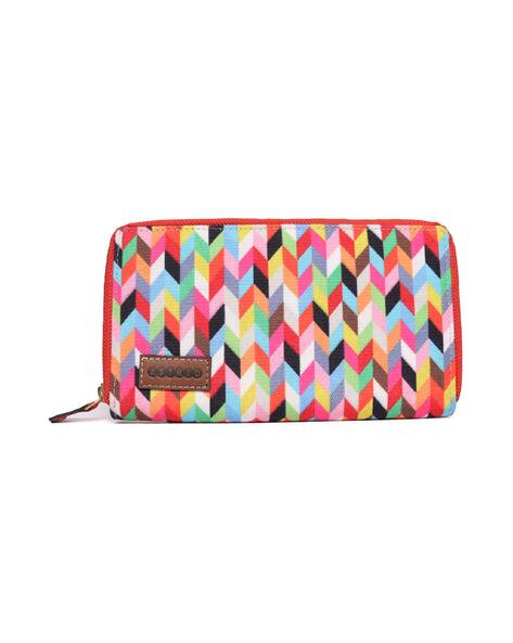Astrid Chevron Printed Zip-Around  Wallet