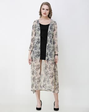 cation Floral Print Open-Front Shrug-picture-45