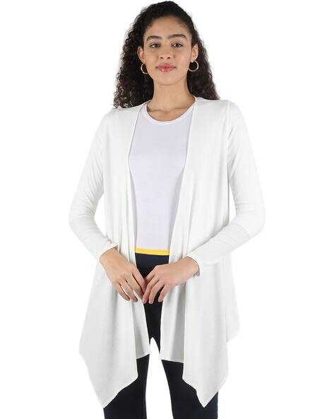 Striped Full-Sleeve Shrug