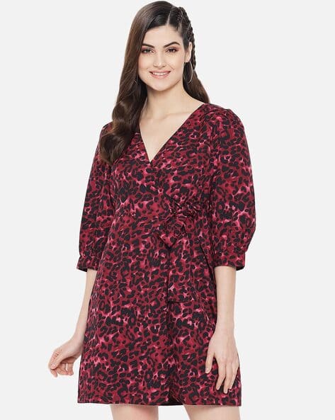 Buy Burgundy Dresses for Women by Yaadleen Online