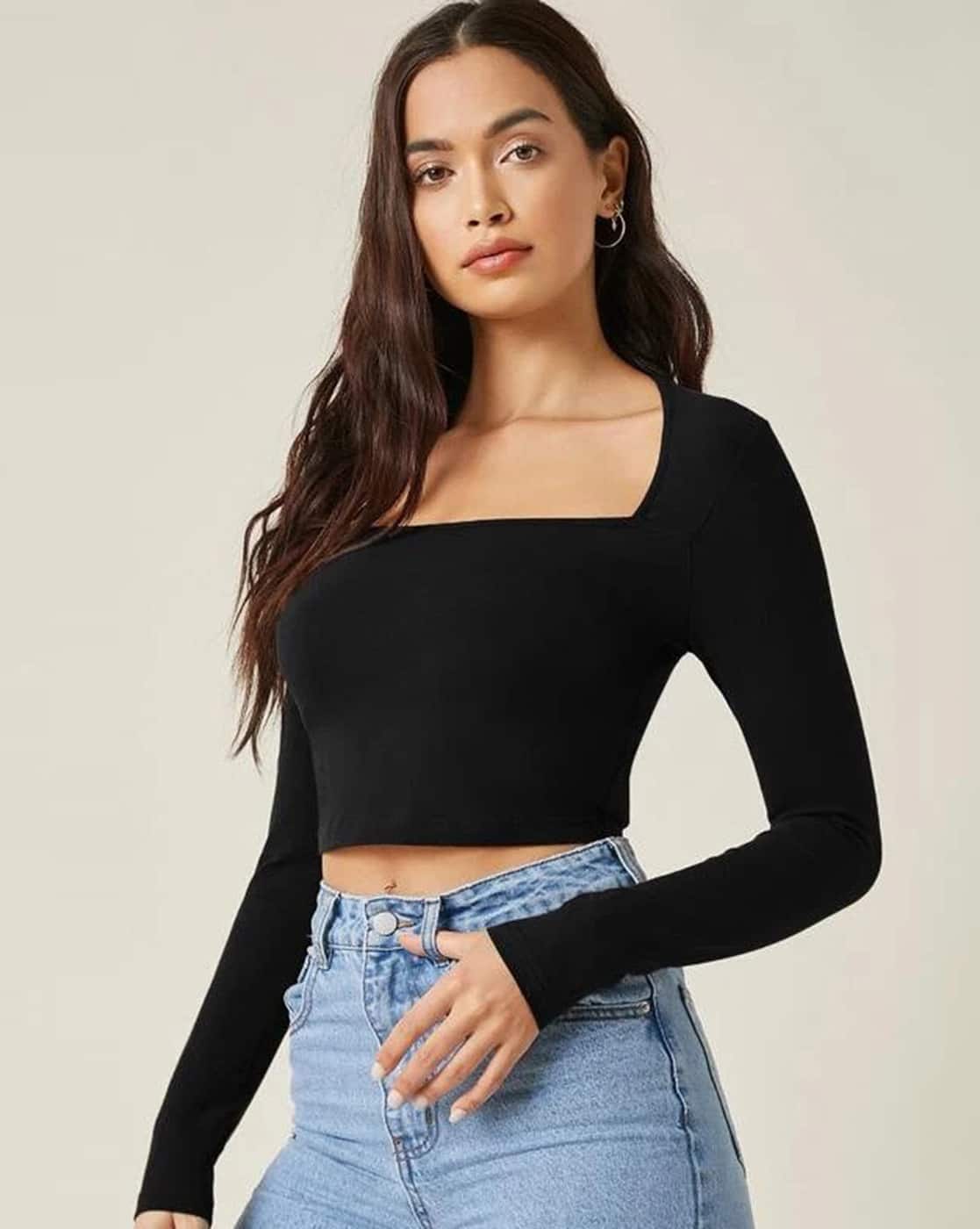 Buy Black Tops for Women by Mwb Online | Ajio.com