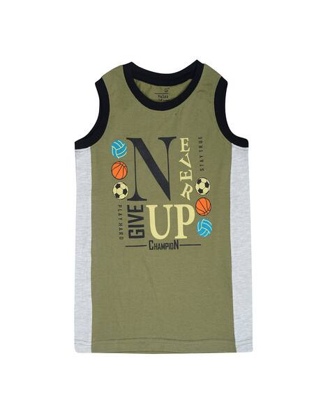 Buy OLIVE Tshirts for Boys by YALZZ Online