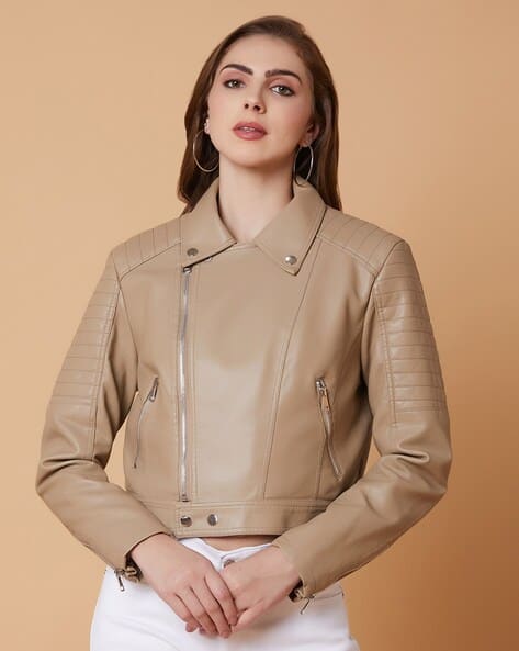 Women Regular Fit Biker Jacket