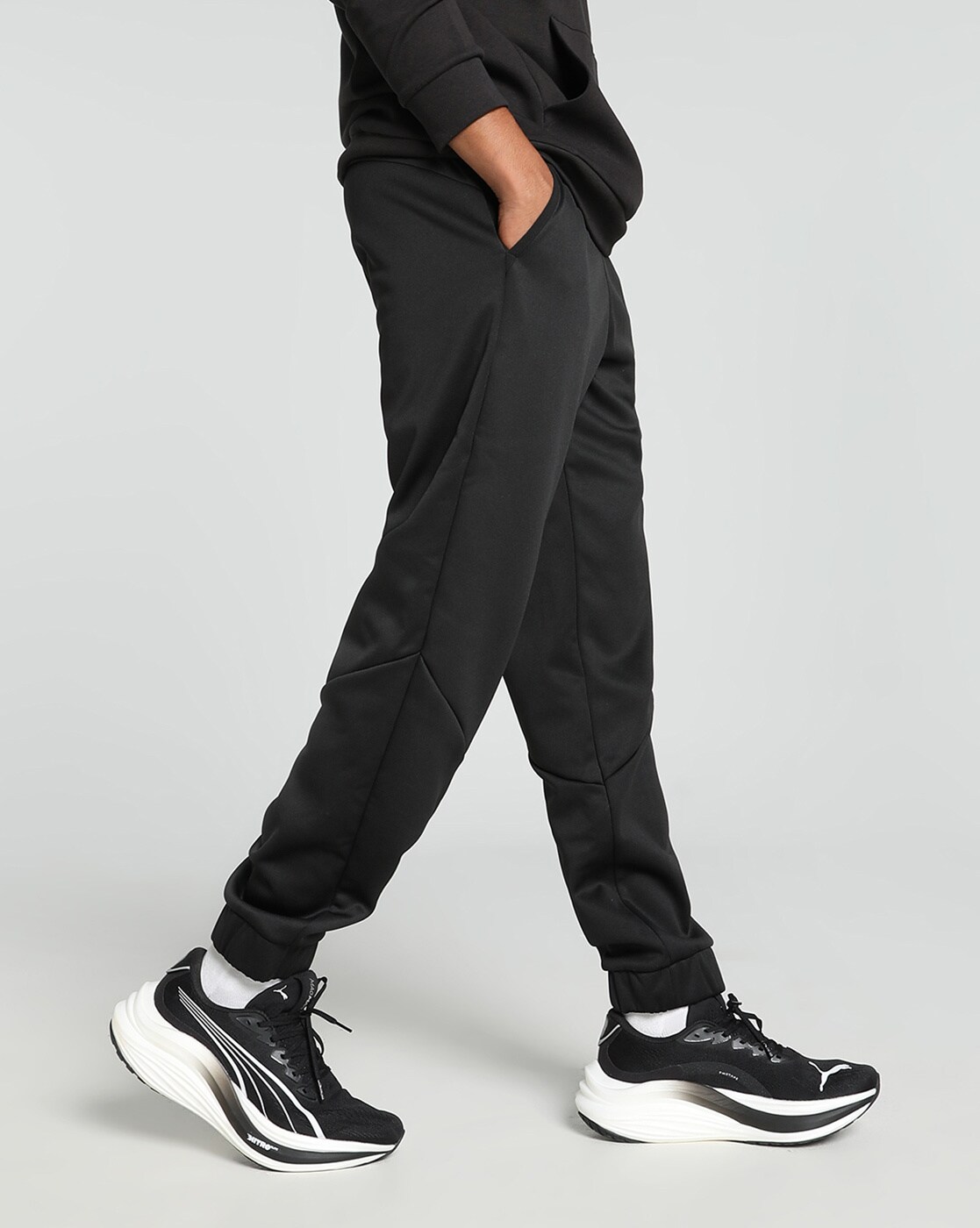 Puma black shoes mens joggers best sale